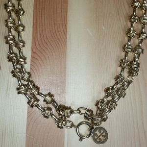 Tory Burch Gold Double Link Chain Necklace